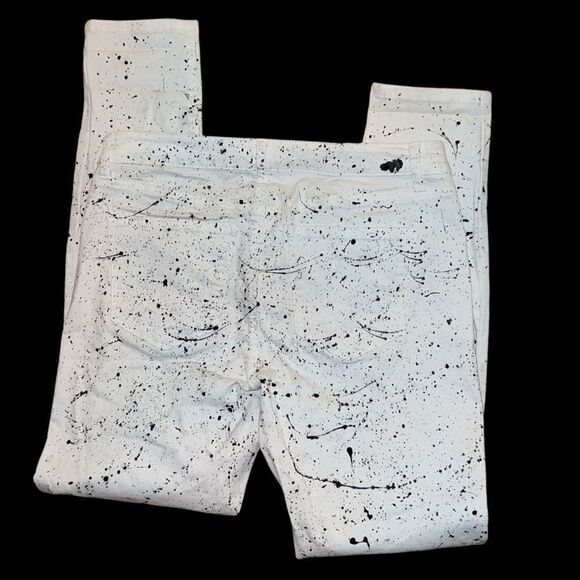 ! Nyc rewash brand white jeans black splatter design! Nwot - Picture 5 of 6